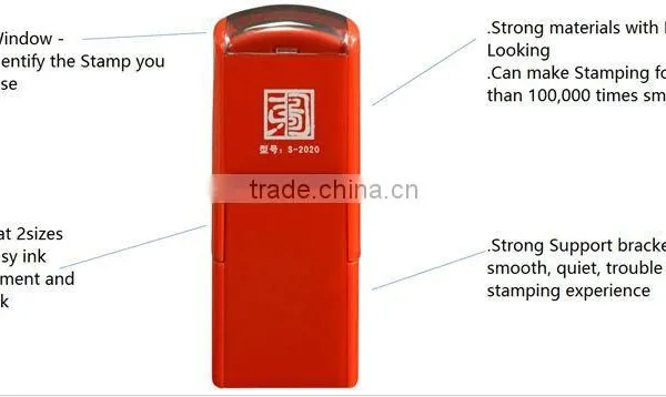 2015 Famous Top Quality Pocket Rubber Stamp Handles Plastic Self-Inking Stamp photo-4