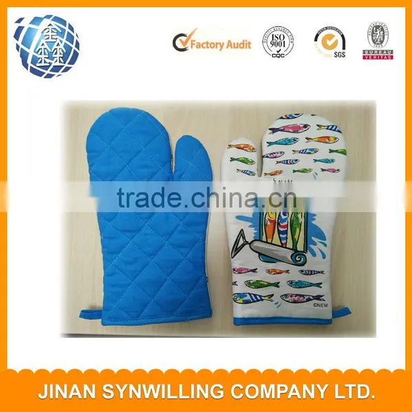 Christmas Gifts Printing Baking Gloves Set Microwave Mitts photo-2