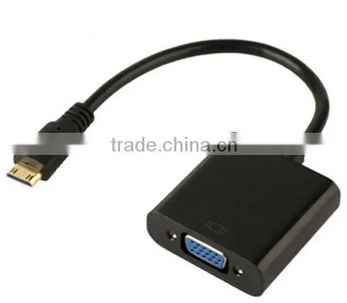 HDMIC Male to VGA Female With Polybag Packing One Year Warranty 23cm