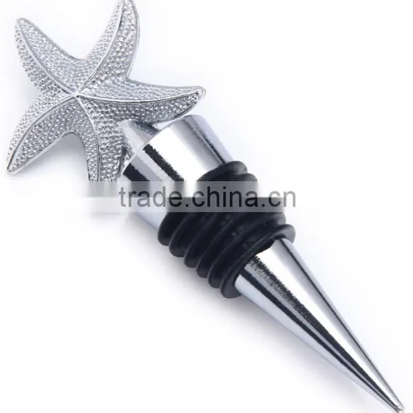 Famous and Fancy Metal Wine Stopper,hot Sale Metal Red Wine Stopper,shinning Wine Stopper