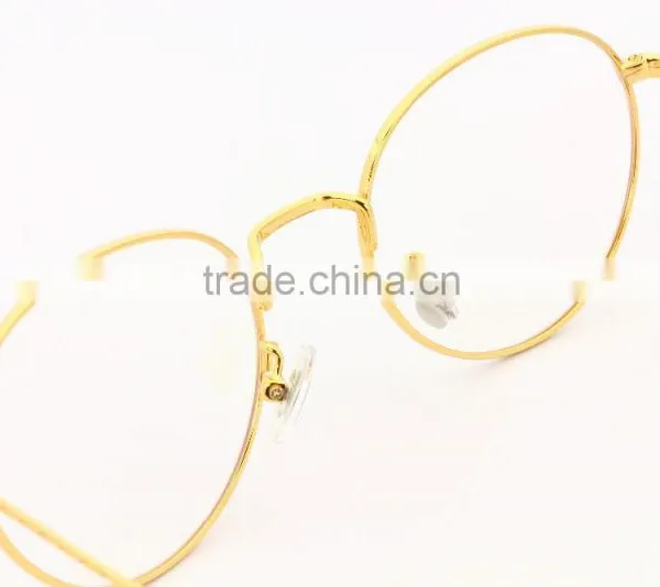 GB103 Simple Vintage Style Round Golden Metal Frame Reading Glasses photo-5