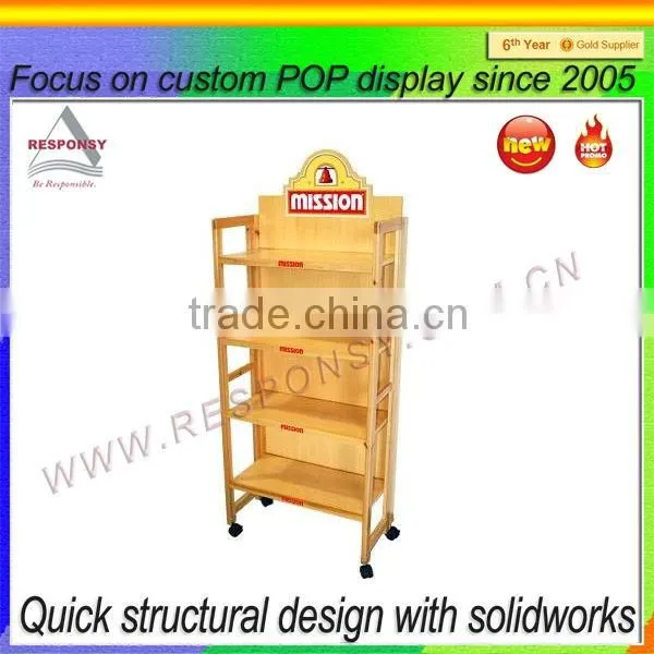 Solid Wood Material Bakery Rack, Bread/ Snacks / Candy Display Stand photo-4