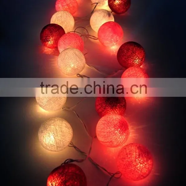 Home Decoration Outdoor E27 Lamp Holder Light String Cotton String Light Balls photo-4