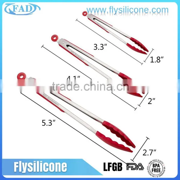 Utensils Cooking Tools Silicone Non-stick Kitchen BBQ Tools Food Tongs photo-2