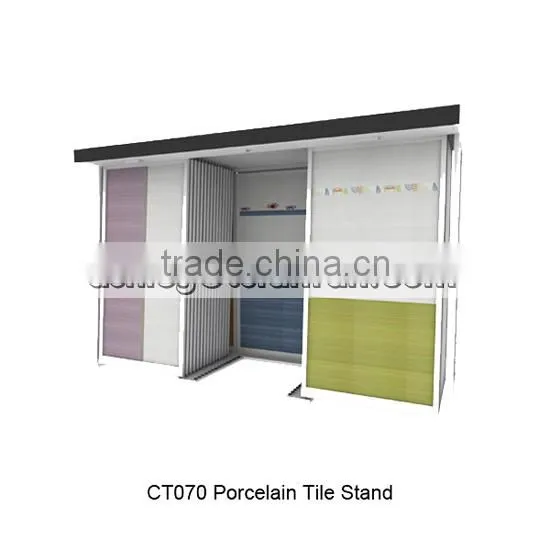 Custom Ceramic Tiles Modern Showroom Display Stand Design/metal Display Racks Stands for Tile Stone Panels CT069-70 photo-2