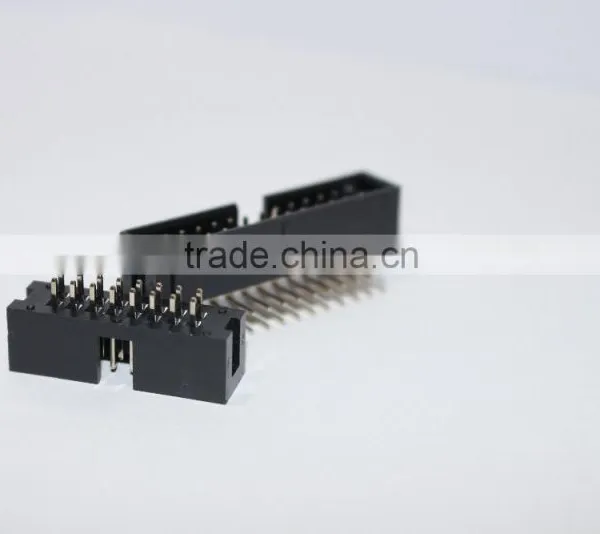 2.54mm Black R/a Box Header Connector 10~40 Pin photo-5