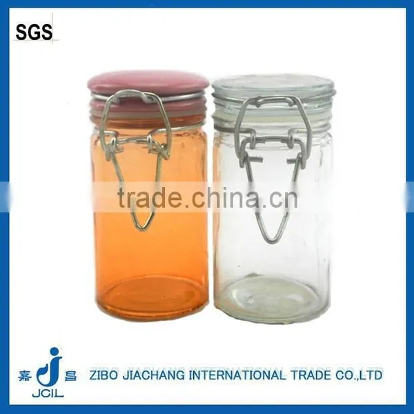 Octagon Glass Hermetically Sealed Jar With Lid photo-2