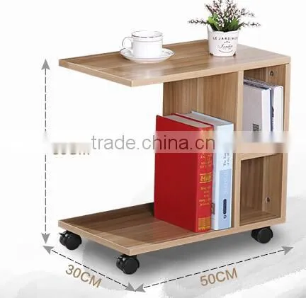Wooden Modern Coffee Table With Wheel photo-6