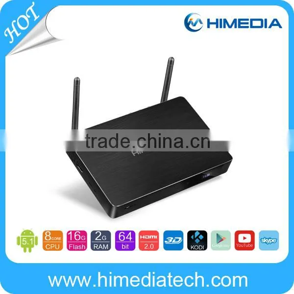 ODM OEM OTA Update Online HiMedia H8 Plus Rockchip RK3368 Octa Core 4K Android tv Box Google 5.1 2.4G/5.8G Dual Band WIFI OTT