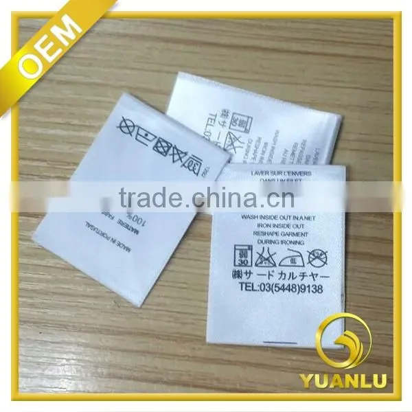 Printed Satin Labels, Custom Tags for Clothing