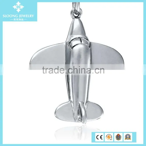 Wholesale Silver Jewellery Airplane Charm in Sterling Silver Popular Silver Jewelry photo-2