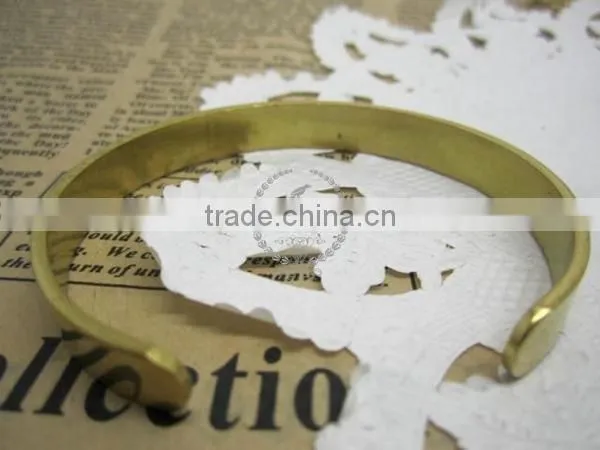 8MM Width Vintage Brass Bracelet Blank,original Raw Brass Bracelet Cuff Tray Bezels 1900011 photo-2