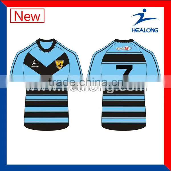 Blue and White Rugby League Jerseys Singapore Rugby Jersey Wholesale Rugby Shirts photo-2