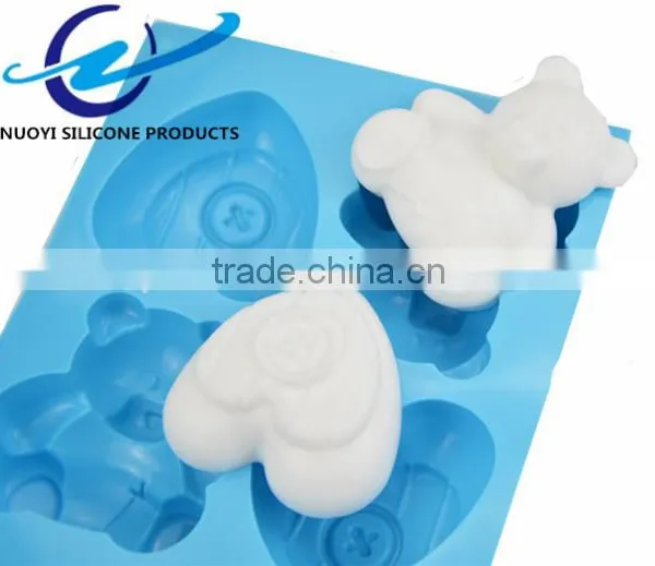 4 Even the Bear& Love Shape Silicone Cake Mould Bakeware Tool photo-4