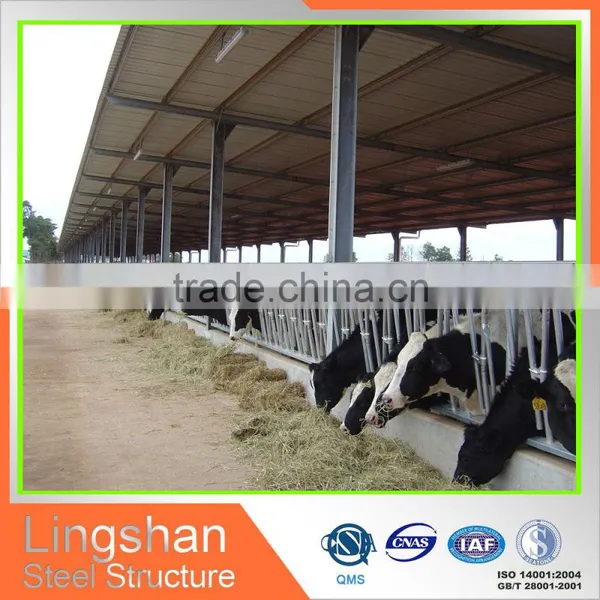 Cheap Prefab Cowshed With Milking Parlor(LS-FM-091)