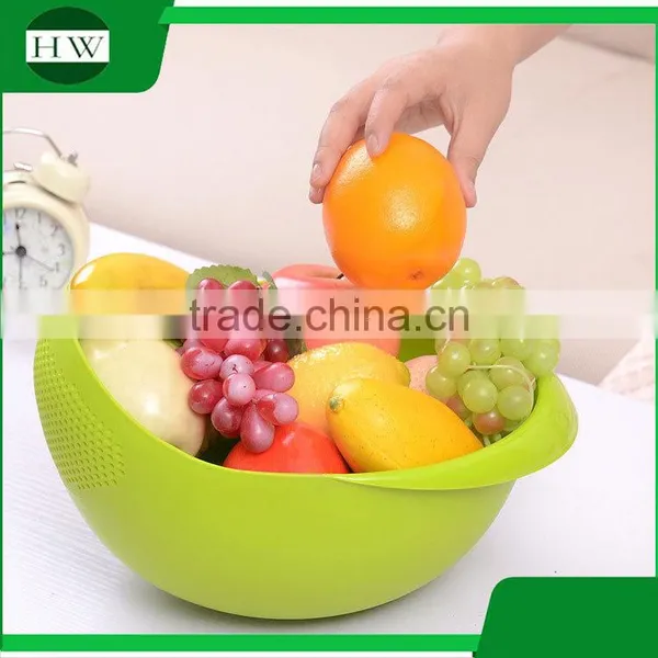 Multipurpose Plastic Manual Fruit Vegetable Rice Sifter Wash Washing Basin Strainer Sieve Bowl Basket photo-5