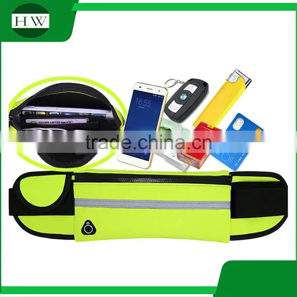 Wholesale Logo Printed Reflective Waterproof Led Cell Mobile Phone Gym Sports Running Belt Elastic Waist Bag With Water Bottle photo-3