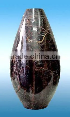 NATURAL BLACK AND GOLD MARBLE FLOWER VASES photo-3