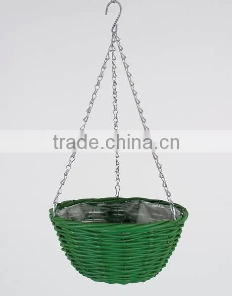 Set of 3 French Countryside Decorative Light Blue Willow Hanging Basket Planters photo-3