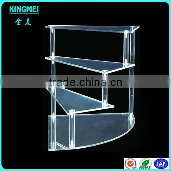 Wholesale Custom High Quality Retail Store 2 Tier Acrylic Stair Step Display,wallet Display,acrylic Wallet Display Hold photo-4