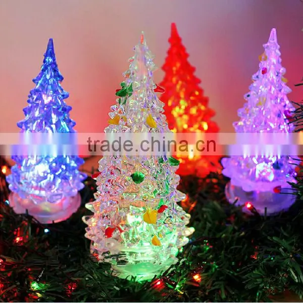 Craft Plastic Acrylic New Popular Christmas Tree Led Lighting Decoration photo-2