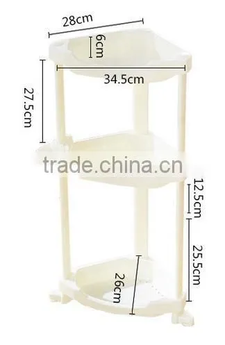 Plastic 3 or 4 Layers Bathrooms Tripod Shelf photo-5