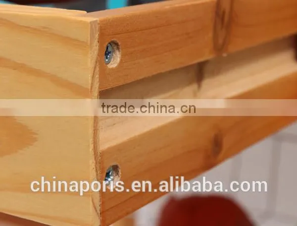 2016 Good Quality and Competitive Price Wooden Kitchen Trolley With Three Metal Wire Brackets/ceramic Tile on Top With Drawer photo-3