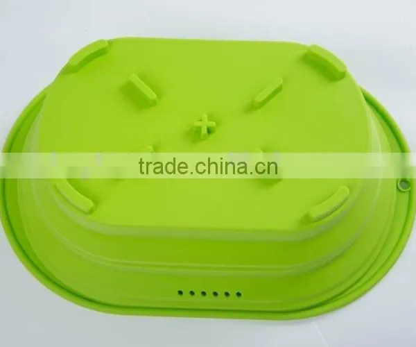 Silicone Square Shaped Folding Wash Basin,fruit Bowl photo-3