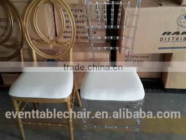 Wholesale Clear Resin Wedding Party Renal Crystal Clear Wedding Chair photo-5