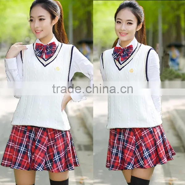 Custom Stylish Japanese Girl High School Uniform Vest photo-3
