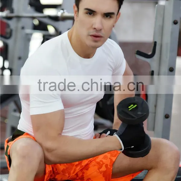 Custom Gym Fitness Workout T Shirt For Men Summer Style Seamless T Shirt photo-4