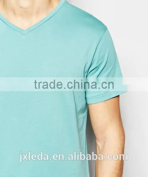2016 Aqua V-neck t Shirt Men Custom photo-3