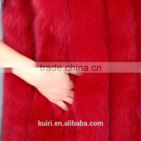 2016 New Arrival Free Shipping Real Natural Fox Fur Vest Genuine Women Fur Vest Wholesale Plus Customize Low Sale photo-5