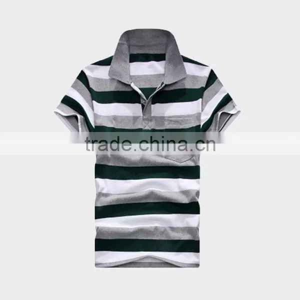 2015 Men's Bulk Polo Shirt With Block Stripe photo-2