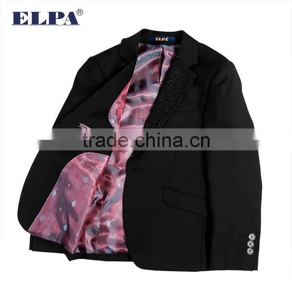 ELPA Fancy Flower Boy Black Designer 3 Piece Formal Suits for Boys photo-5