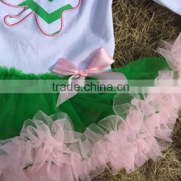 St Patrick Romper Shamrock Baby Romper Sets Kids Tutu Dresses Cotton Baby Romper Baby Girls Tutu Romper Baby 2015 Wholesale photo-3