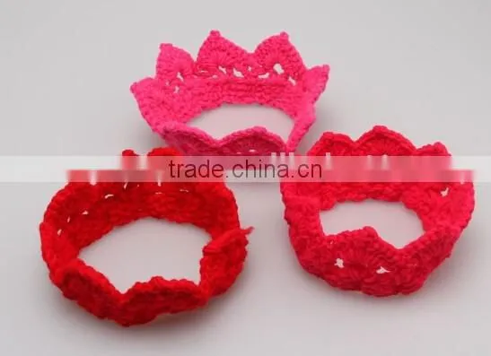 Crown Design Baby Crochet Headband, Knitting Crown Baby Headband photo-4