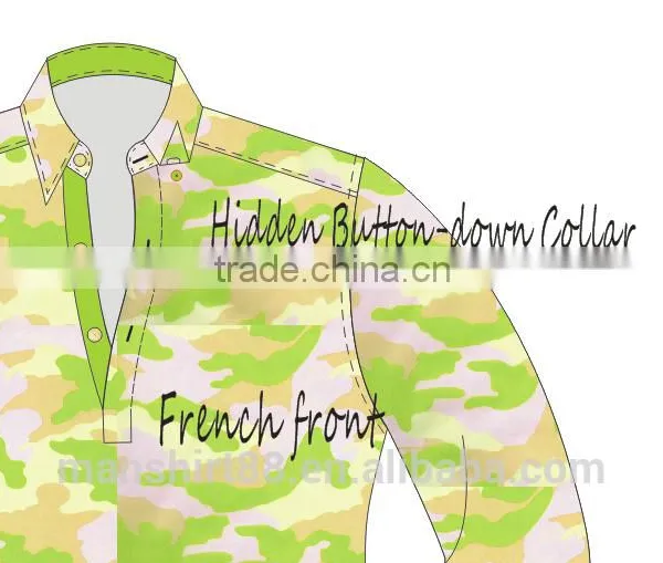 Designer Custom Half Placket Camo Shirt photo-4