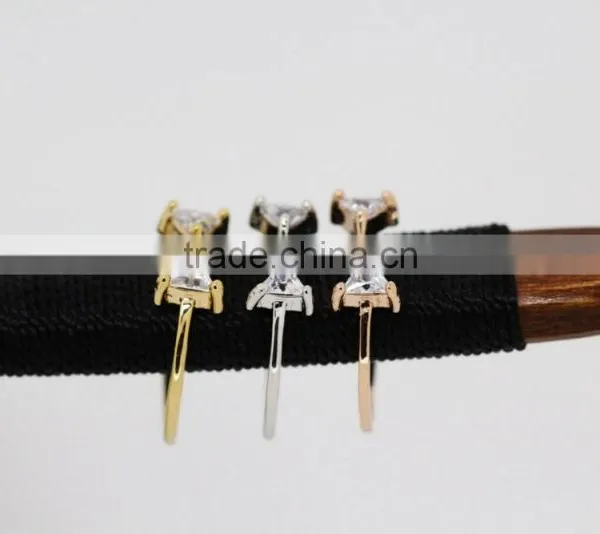 Women Rhinestone Triangle Bowknot Midi Finger Knuckle Rings photo-3