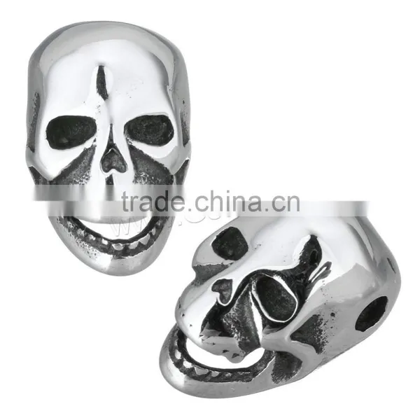 New MINI Stainless Steel Beads Skull With Crossbones on Sale photo-2
