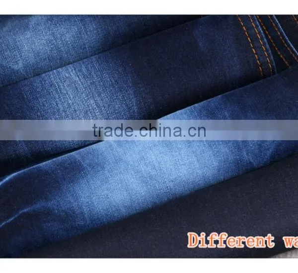 9.8oz Indigo Cotton Polyester Spandex Blend Denim Pants Fabric photo-2