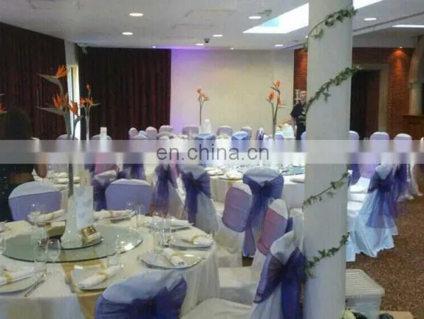 Newest Style Chiffon Ruffled Wedding Chair Cover Sash With Hood photo-4