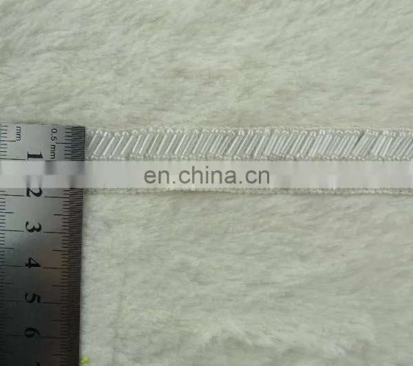 2015 Decorative White Beade Trim for Wedding Fancy Lace Trim for Garment photo-5