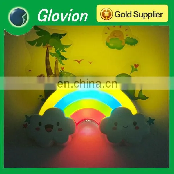 Glovion Cute Desk Lamp for Baby Sleep Sound and Light Control Wall Sticker Light Multi-color Novelty Decorative Bedroom Lamp