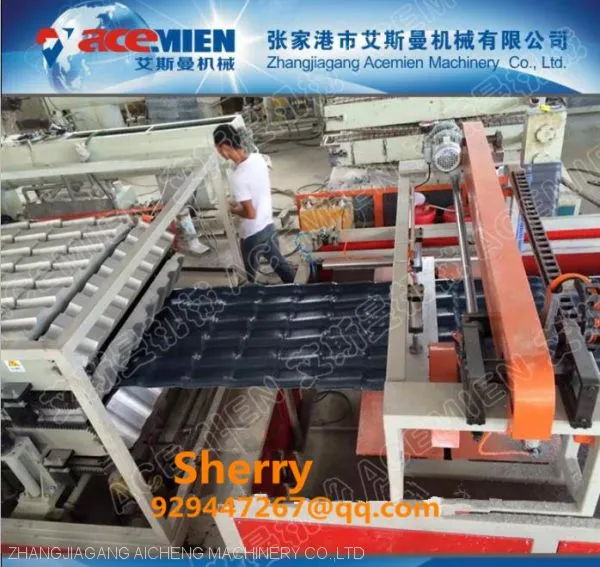 Plastic Pvc Asa Pmma Glazed Roof Tile Roofing Sheet Making Machine Production Make Machine Plastic Recycling Machinery photo-4