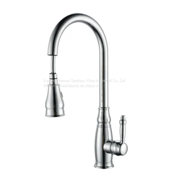 New Style Pull Out Kitchen Faucet Modern Shower And Subble Water Ways Kitchen Tap photo-2