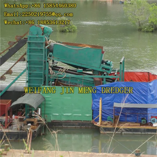 Marine Diesel Engine River Gold Chain Bucket Line Dredger 100m³/h , 150m³/h photo-2