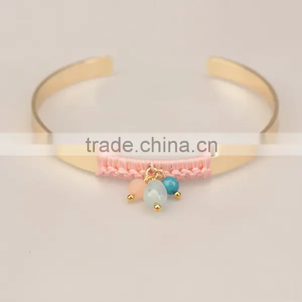 CWB662001 Online Jewelry Handmade Bracelets Fashion Expandable Stainless Steel Wire Bangle With Charm photo-2
