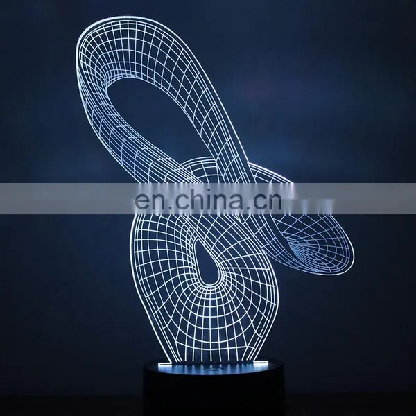 Creative Lighting Usb Lamp 3D Acrylic Led Sleeping Night Light for Bedroom photo-5
