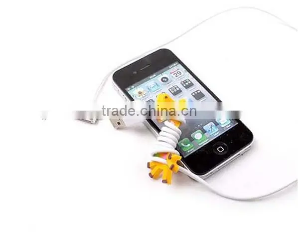 2016 Hot Selling Mini Giraffe Shape Silicone Rubber Headphone Cable Tidy Winder photo-4